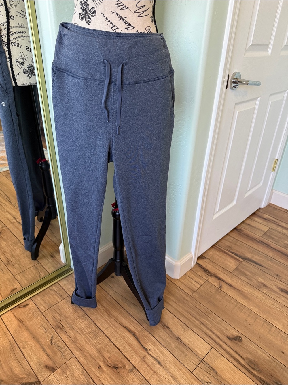 Charcoal Gray Drawstring Jogger Pants Tall